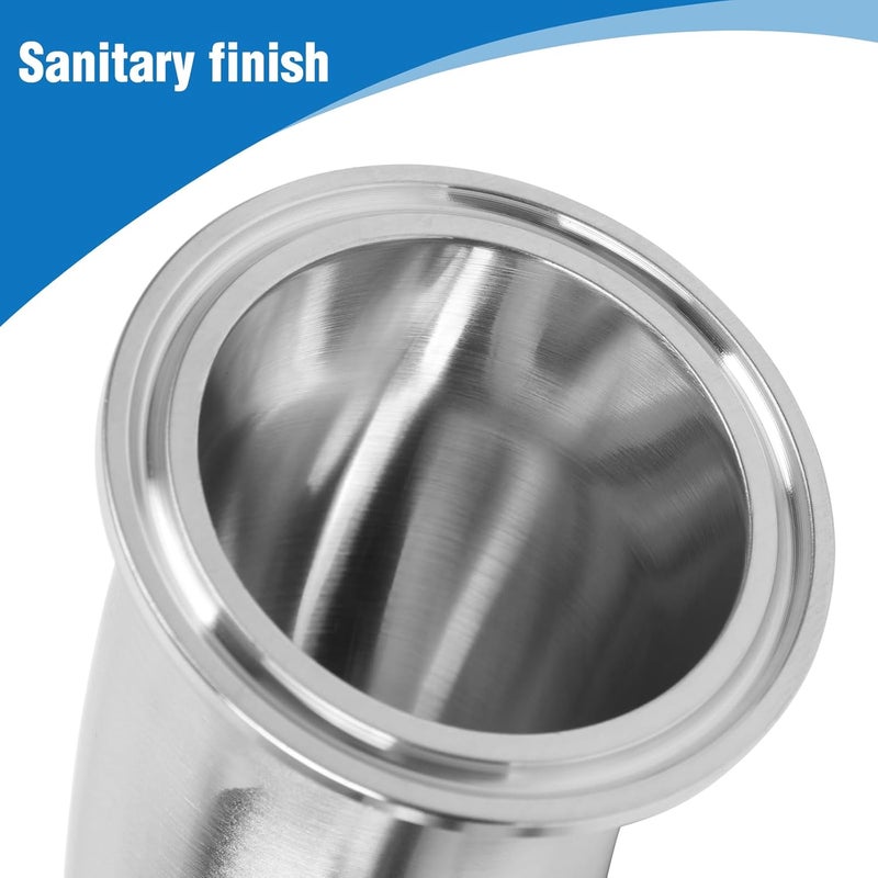 JMCOLMT Elbow 1" Tri Clamp Elbow 90 Degree Pipe Fitting 25mm Pipe OD Sanitary Fitting Stainless Steel 304 - Image 3
